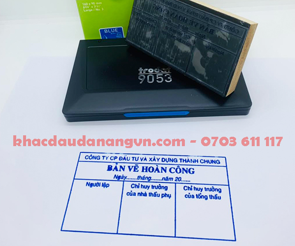 Khắc dấu bản vẽ hoàn công quận Cẩm Lệ 1