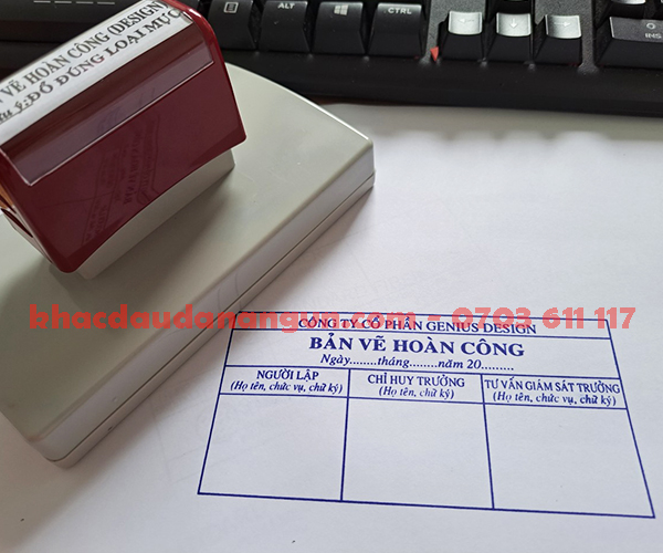 Khắc dấu bản vẽ hoàn công quận Liên Chiểu 1
