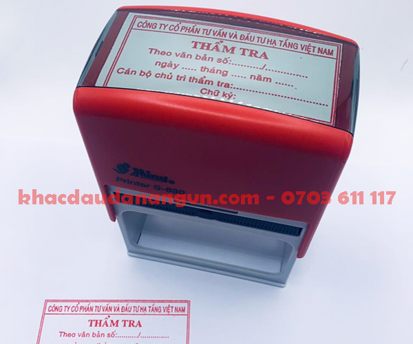 Khắc dấu tại phường Hòa Cường Đà Nẵng 1